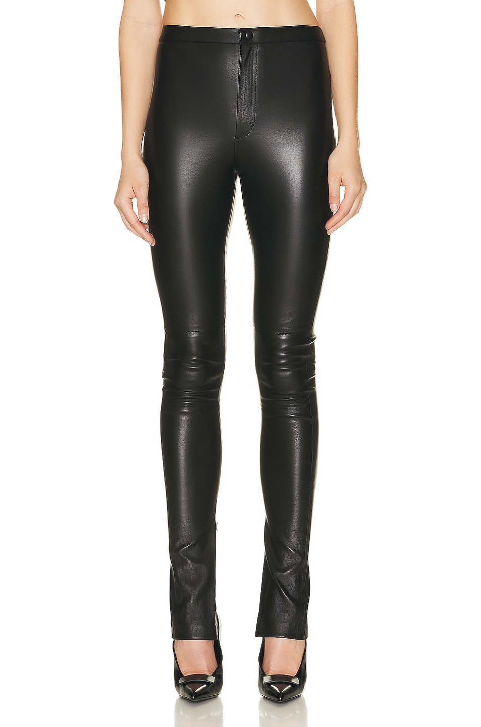 Image 1 of WARDROBE.NYC Leather Legging in Black
