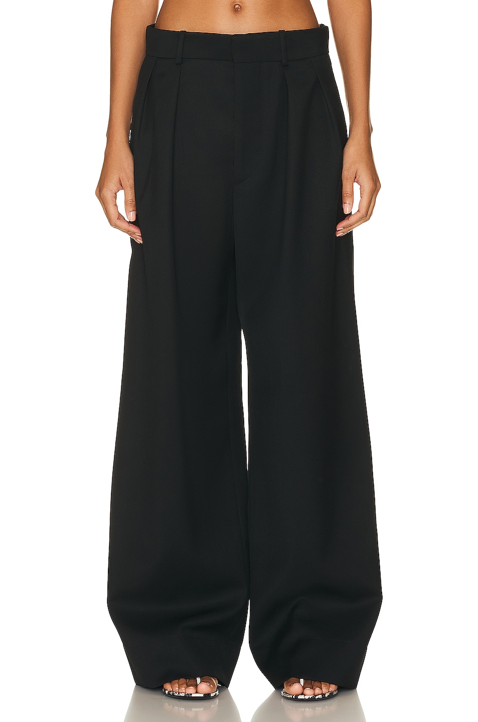 Image 1 of WARDROBE.NYC Low Rise Pant in Black