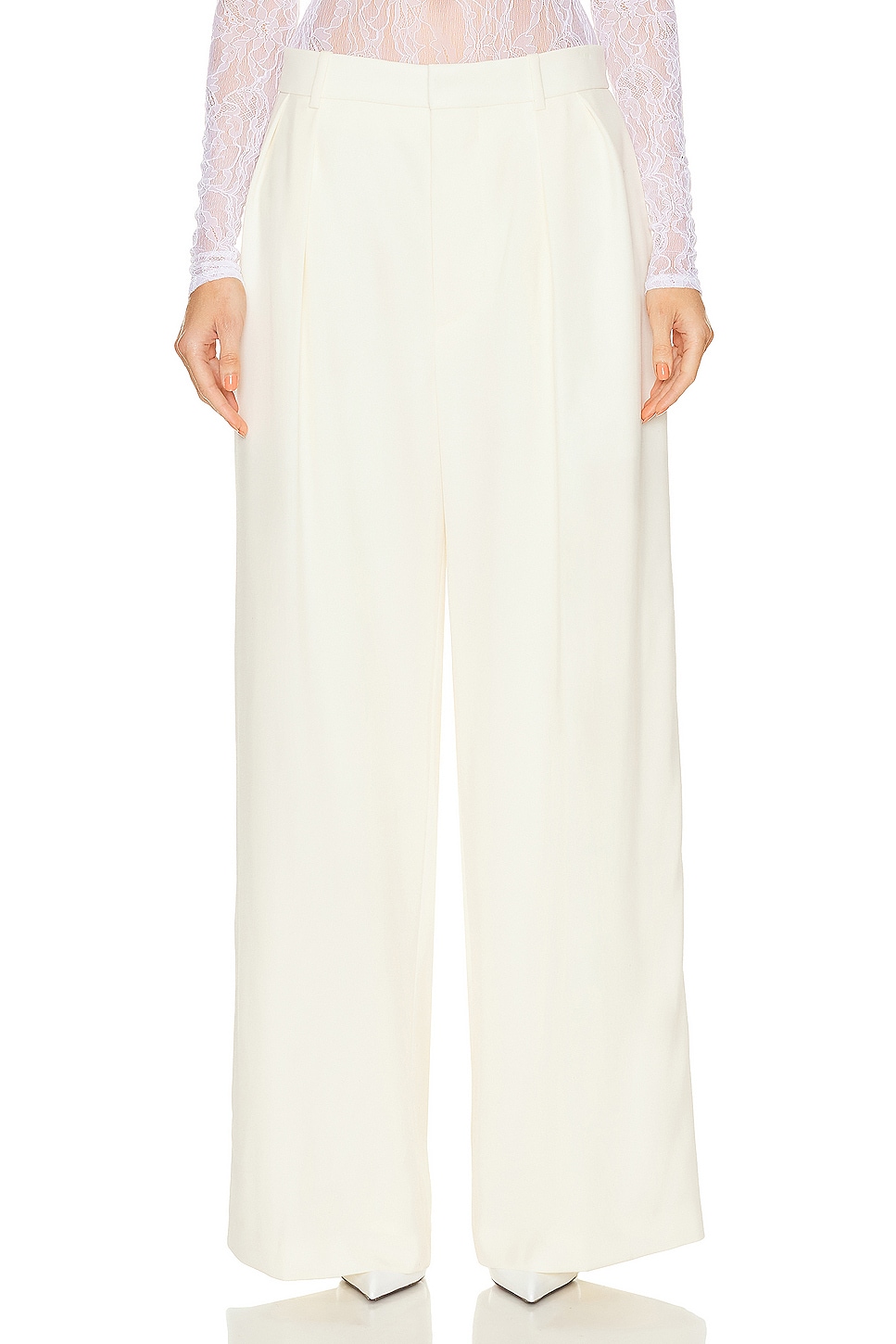 Image 1 of WARDROBE.NYC Evening Trouser in Off White