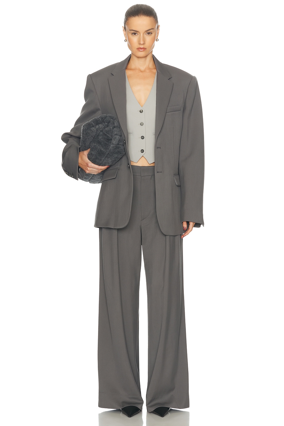 Wardrobe.NYC Low Rise Wide Leg Pant