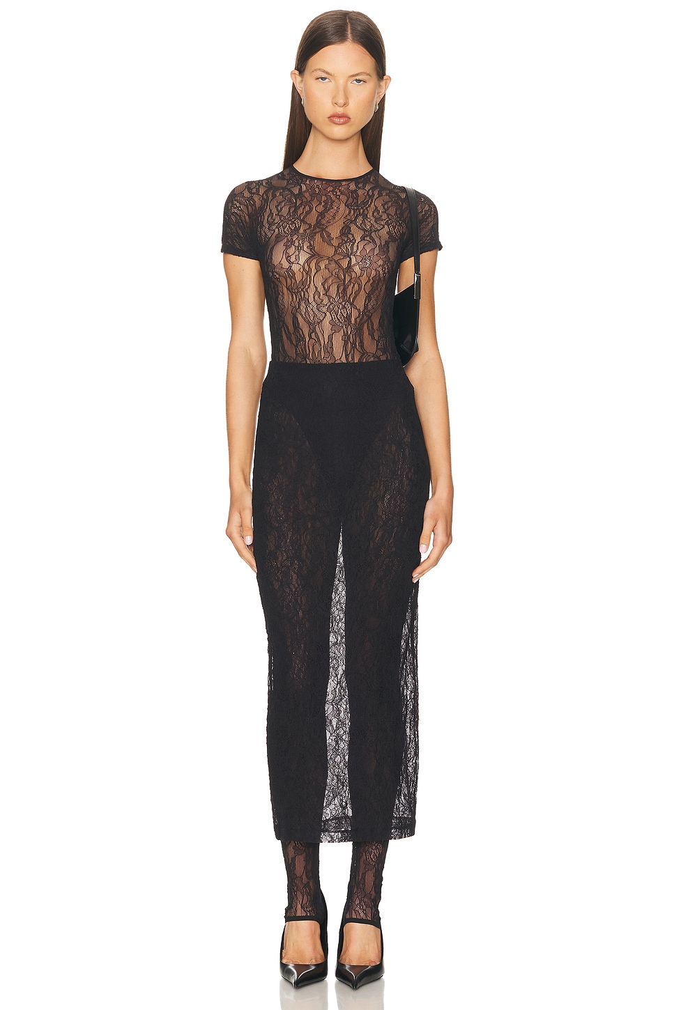 Wardrobe.NYC Lace Tube Skirt
