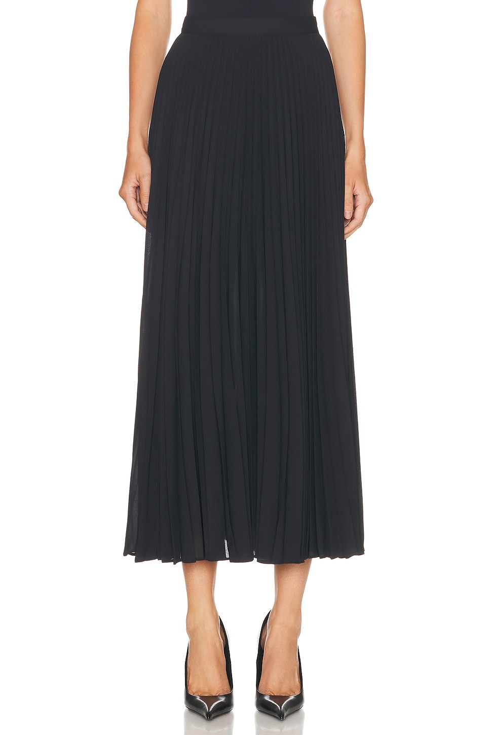 Wardrobe.nyc Pleated Skirt In Blue