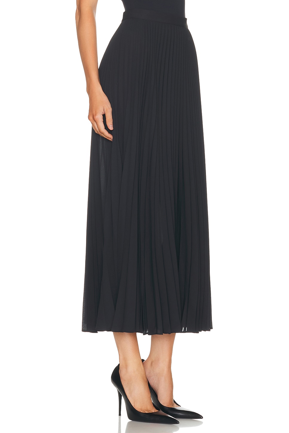 Wardrobe.nyc Pleated Skirt In Blue