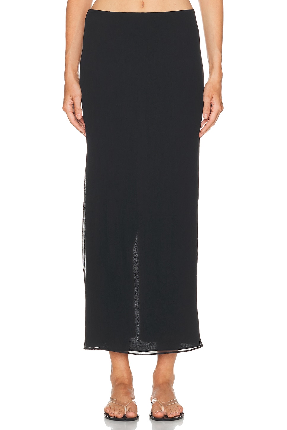 Wardrobe.nyc Layered Column Skirt In Black