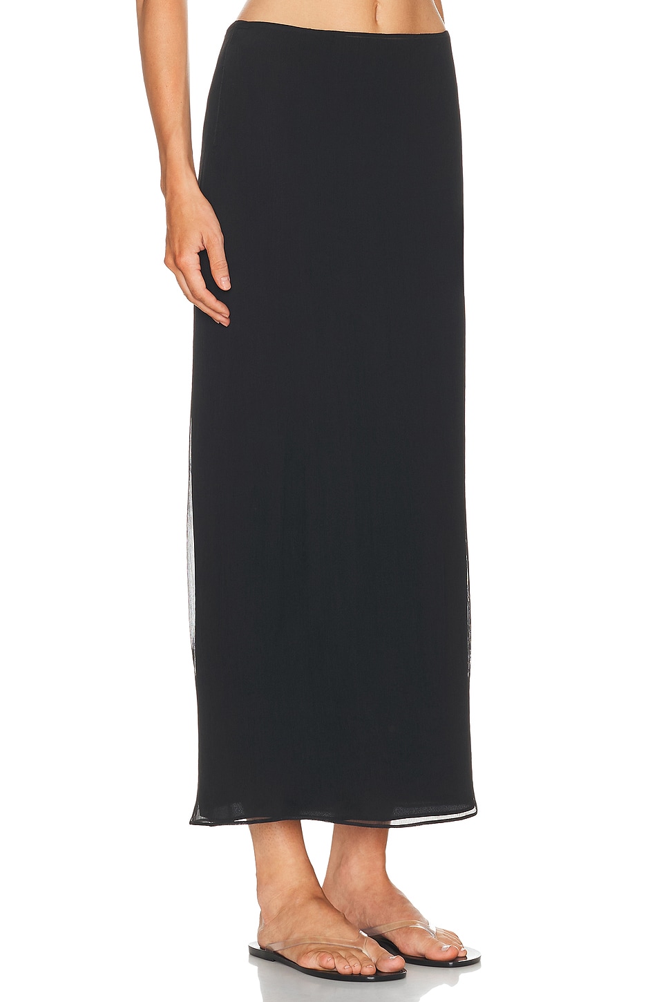 Wardrobe.nyc Layered Column Skirt In Black