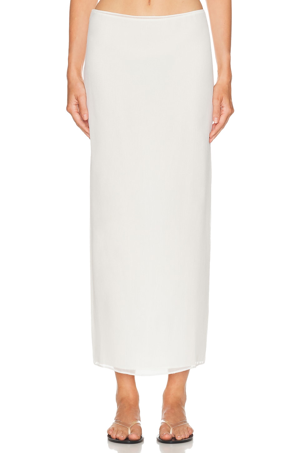 Wardrobe.nyc Layered Column Skirt In Neutral