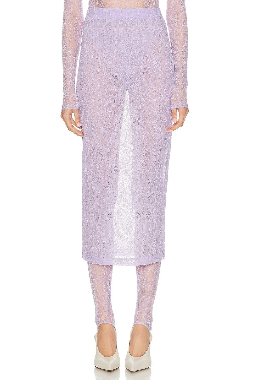 Wardrobe.nyc Lace Tube Skirt In Purple