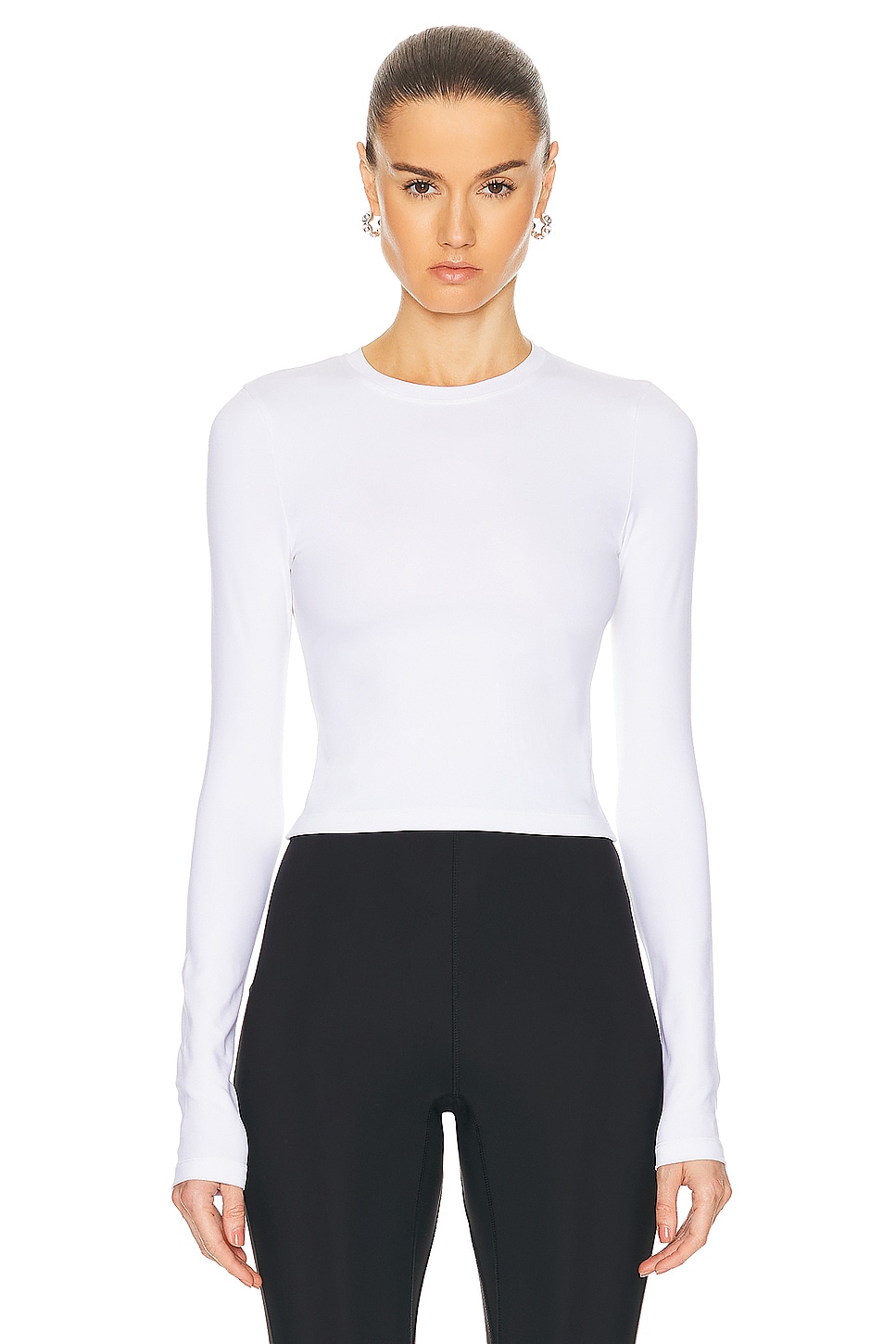 Image 1 of WARDROBE.NYC Opaque Long Sleeve Tee in White