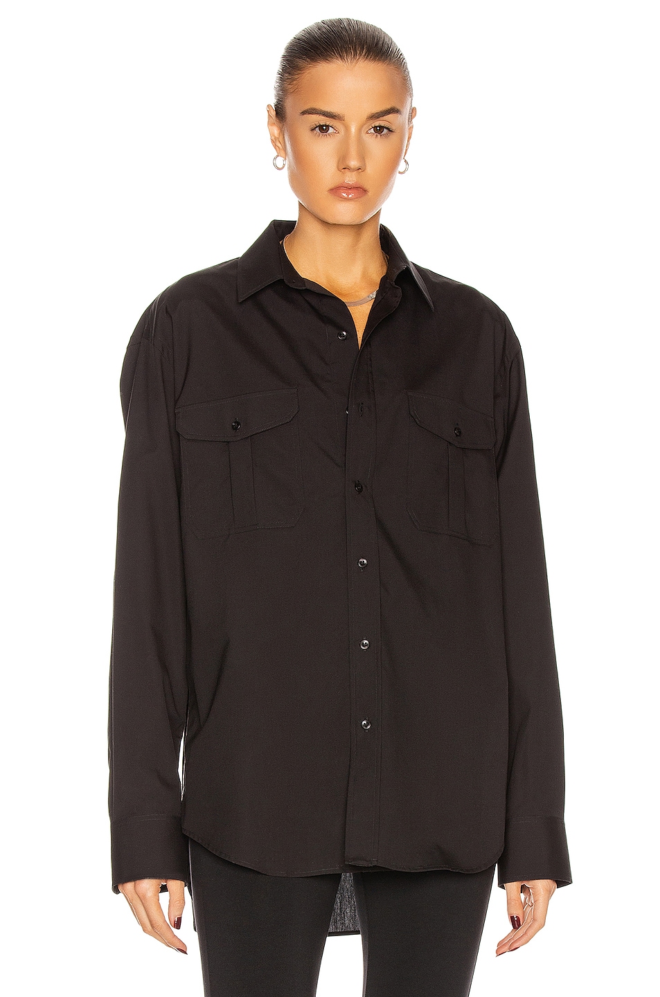 Image 1 of WARDROBE.NYC Oversize Shirt in Black