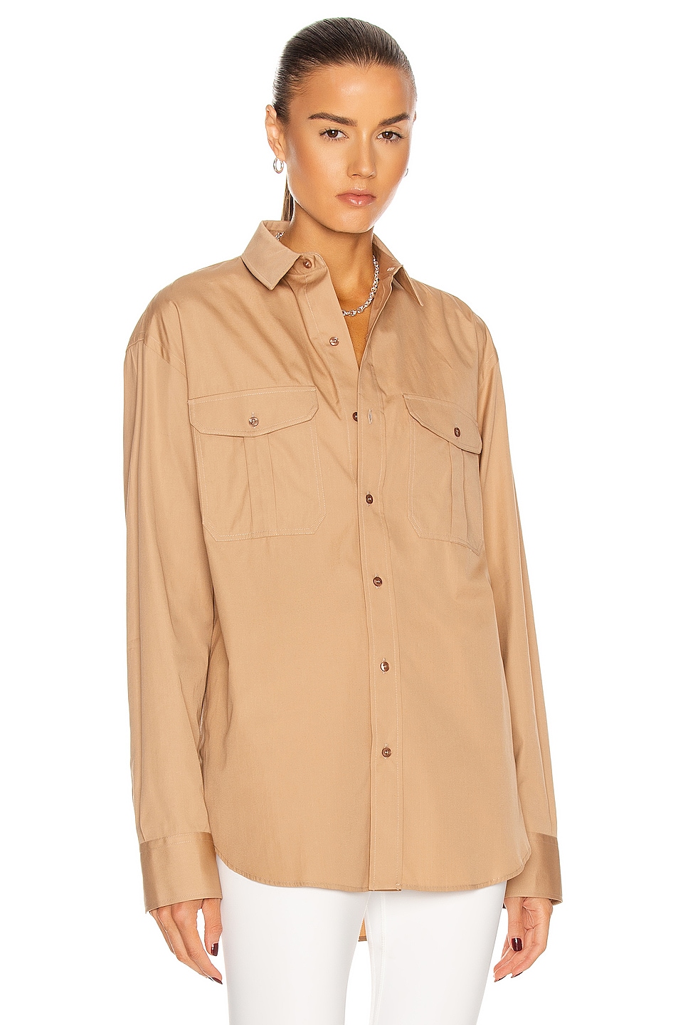 Image 1 of WARDROBE.NYC Oversize Shirt in Camel