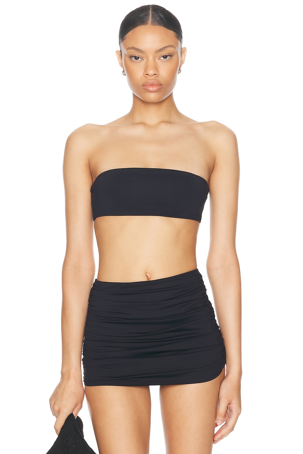 Image 1 of WARDROBE.NYC Bandeau Bikini Top in Black