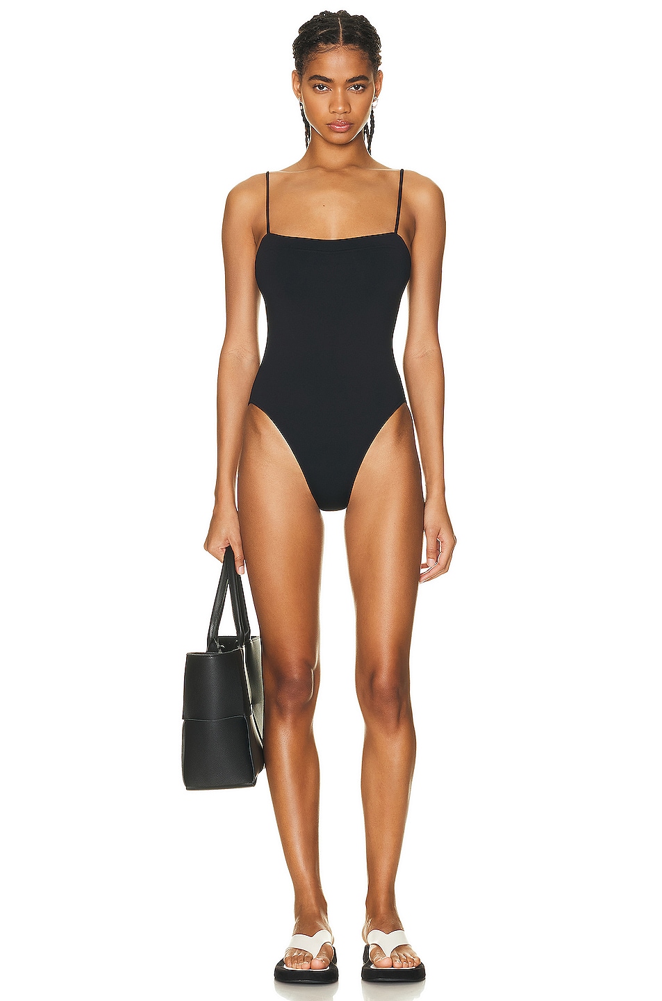 Image 1 of WARDROBE.NYC One Piece Swimsuit in Black