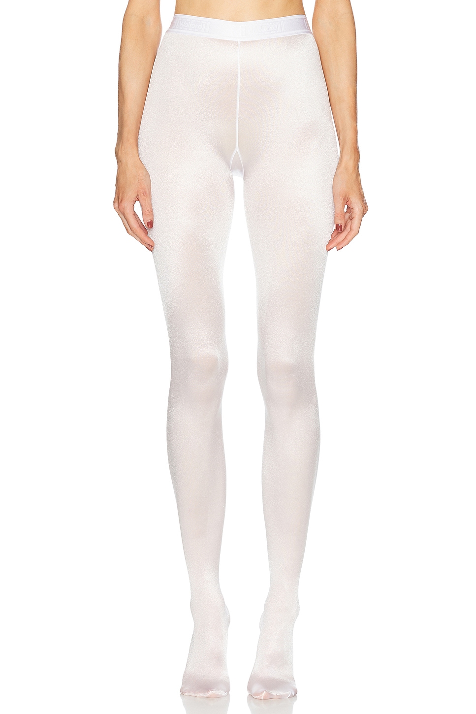 Satin De Luxe Tights in White