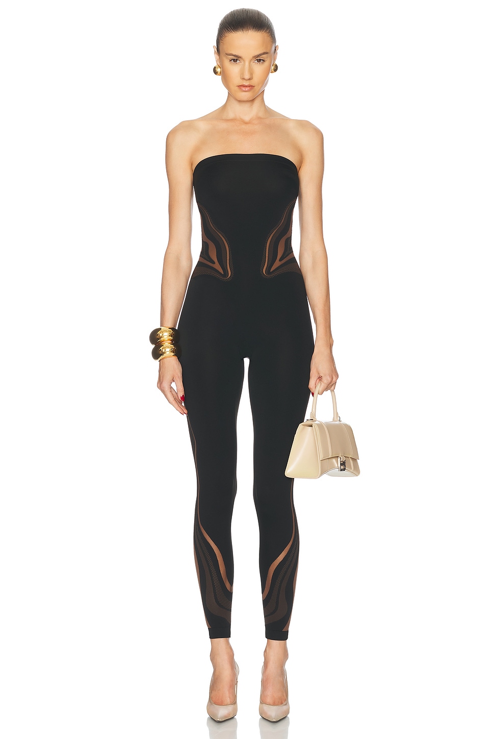 Swirl Jumpsuit in Black