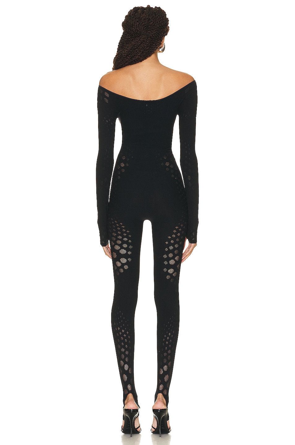 Wolford Dots Illusion Net Jumpsuit in Black | FWRD