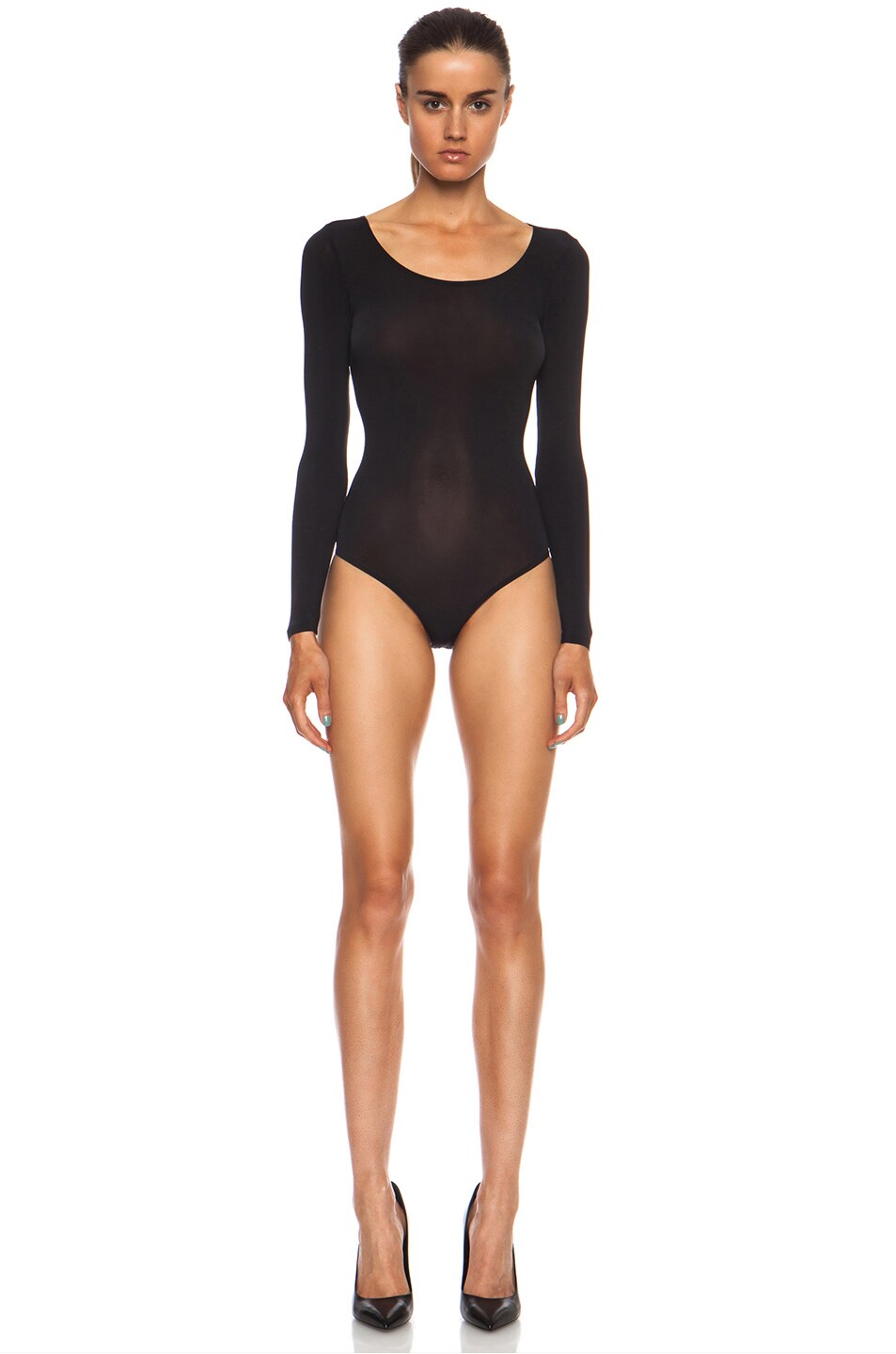 Image 1 of Wolford Buenos Aires String Polyamide-Blend Bodysuit in Black