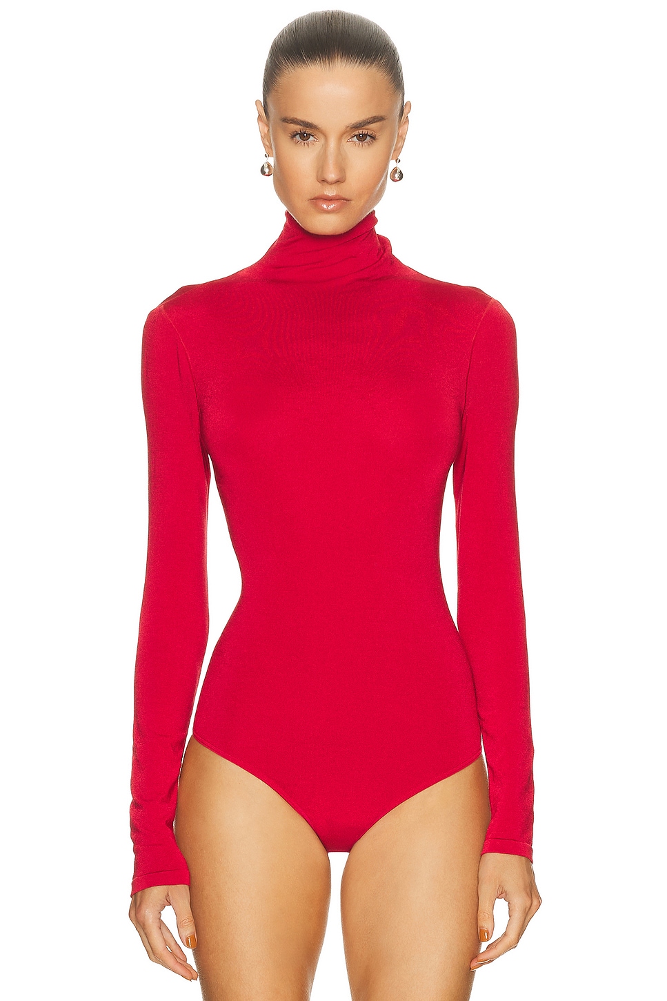 Wolford Colorado String Bodysuit In Red