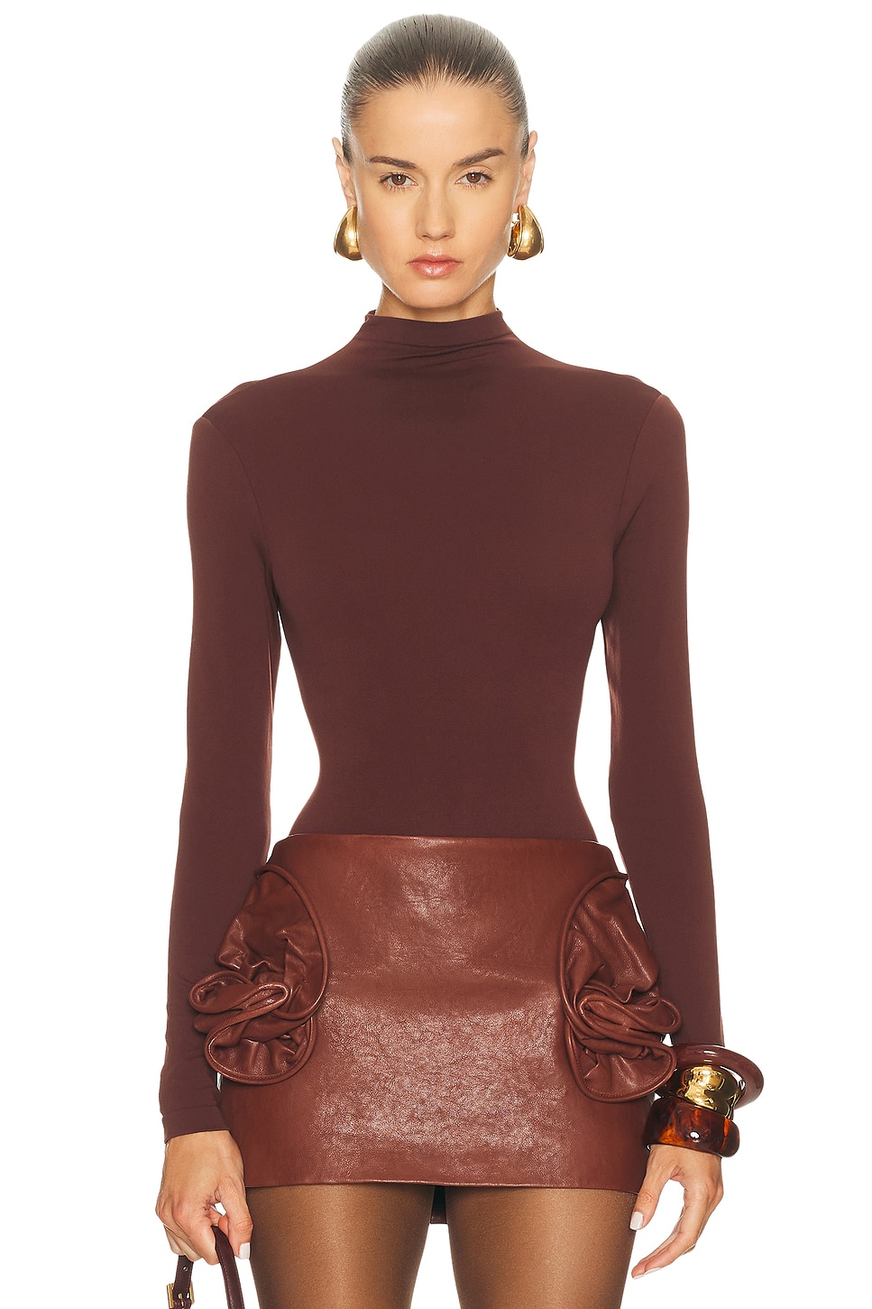 Wolford Shaping Bodysuit In Brown