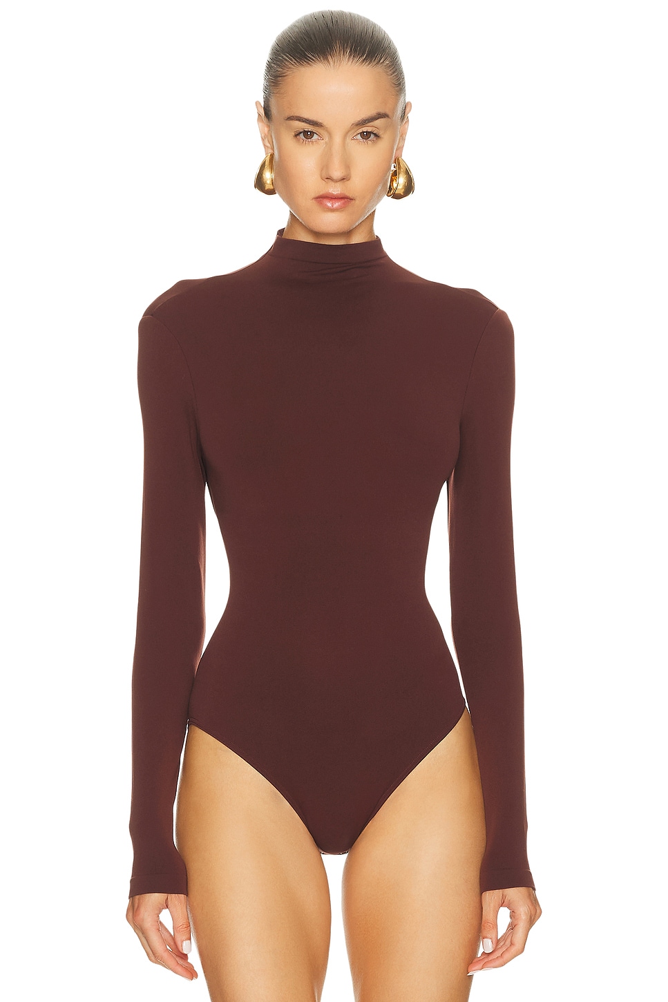 Wolford Shaping Bodysuit In Brown