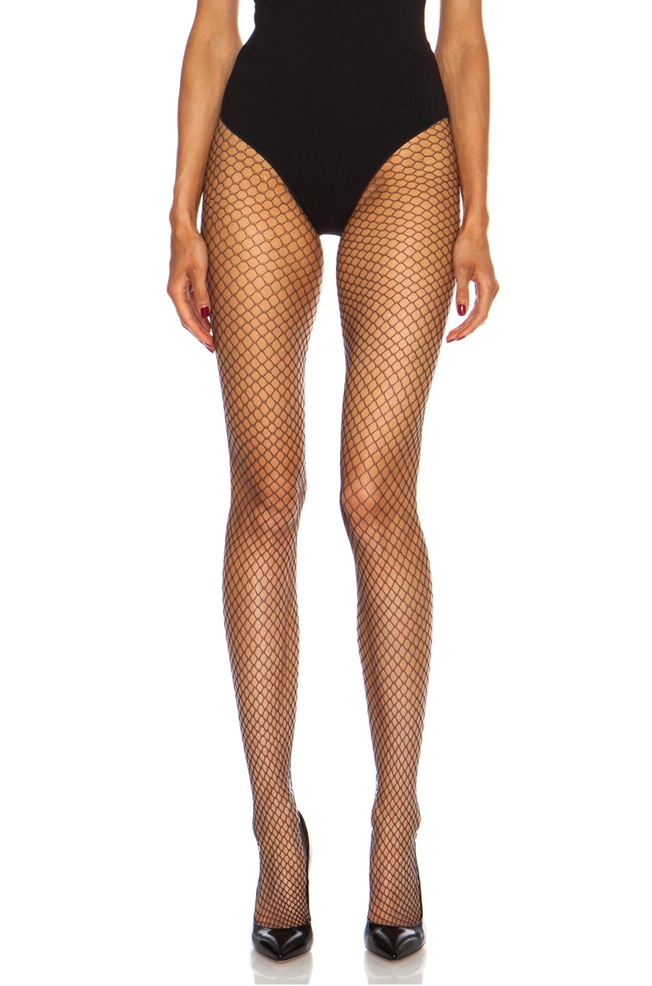 Image 1 of Wolford Sixty-Six Polyamide-Blend Tights in Black