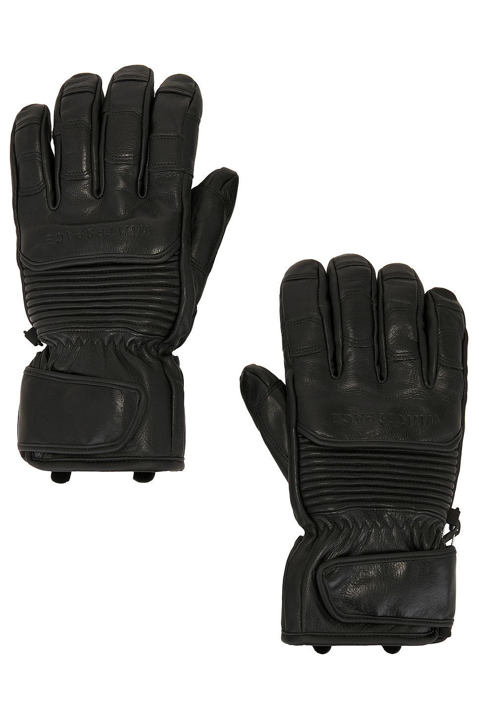 Whitespace Leather Riding Gloves in Black