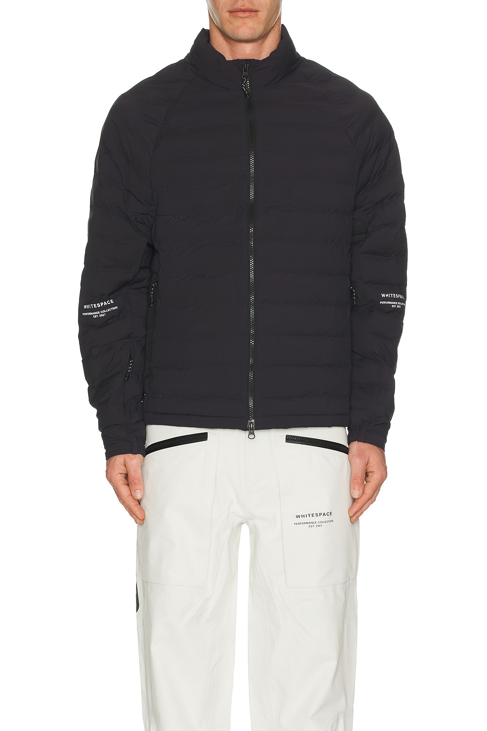 Image 1 of Whitespace Rec Insulated Ripstop Jacket in Black & Dark Taupe