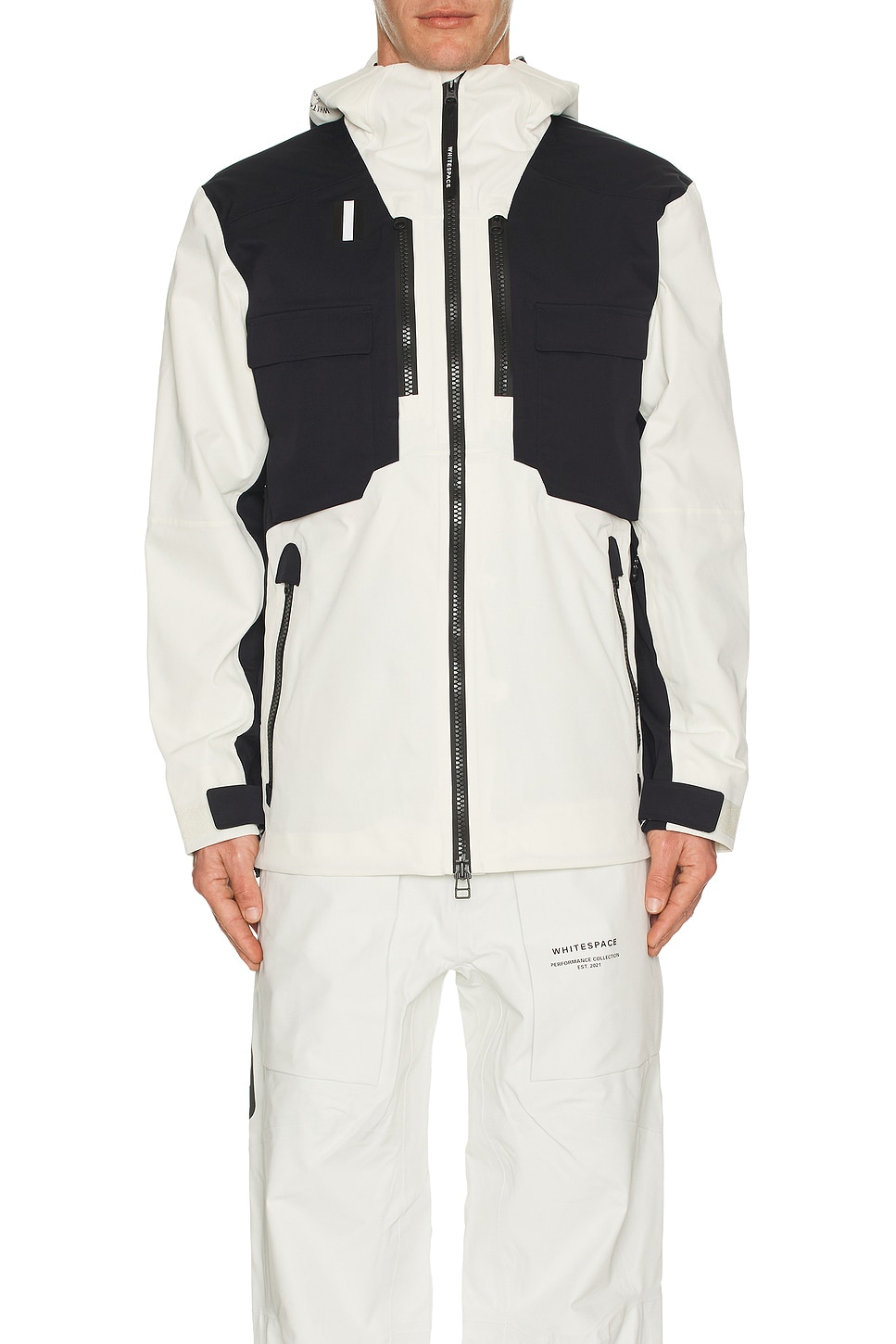 Image 1 of Whitespace 2L Cargo Insulated Jacket in Warm White & Black