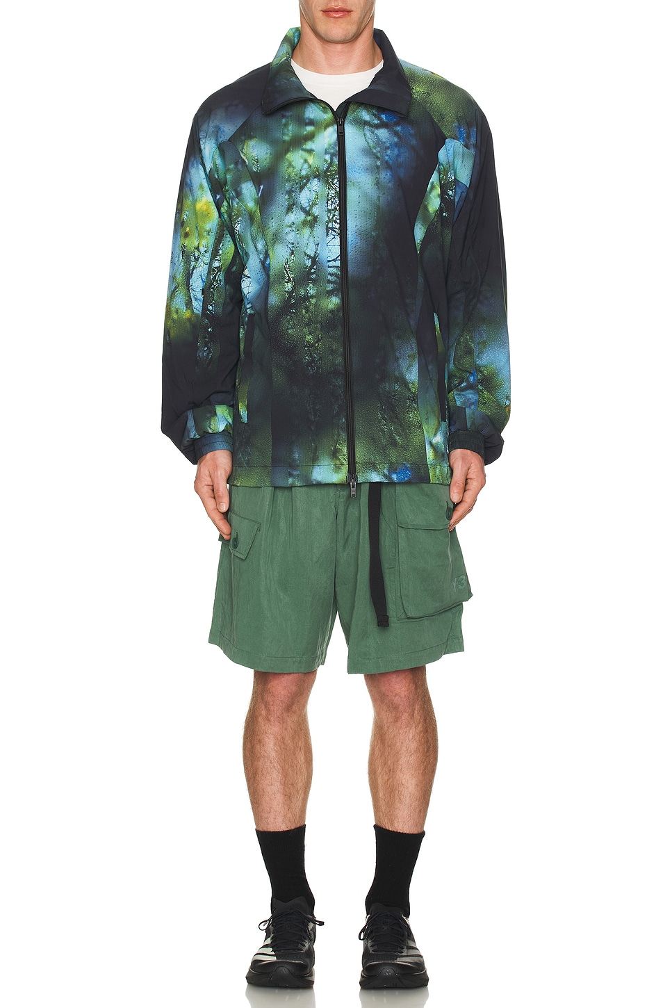 Image 1 of Y-3 Yohji Yamamoto Shorts in Green in Greoxi