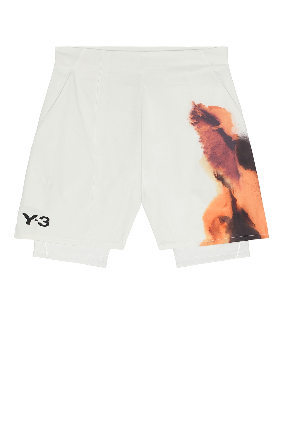 Y-3 Us Open Tennis Shorts And Leggings Set In White