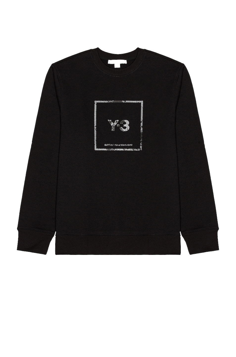 Image 1 of Y-3 Yohji Yamamoto U Square Label Graphic Sweatshirt in Black