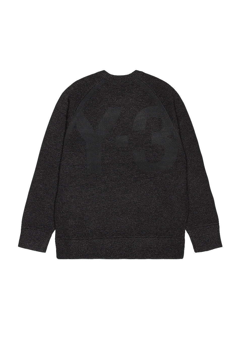 Image 1 of Y-3 Yohji Yamamoto Winter Knit Crew Sweater in Charcoal