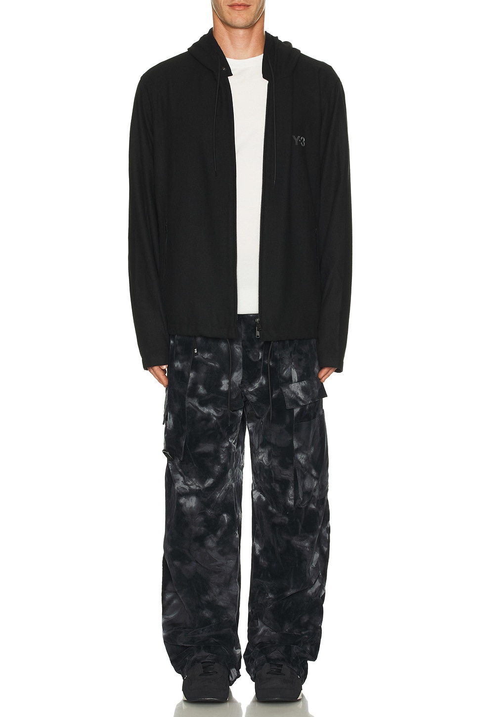 Image 1 of Y-3 Yohji Yamamoto Flannel Jacket in Black