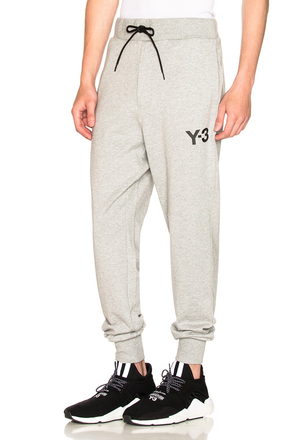 Image 1 of Y-3 Yohji Yamamoto Classic Cuff Pant in Melange Grey