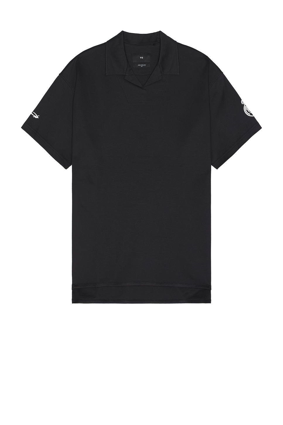 Image 1 of Y-3 Yohji Yamamoto X Real Madrid Short Sleeve Polo in Black