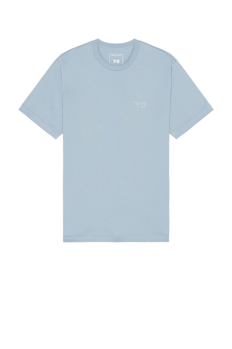 Image 1 of Y-3 Yohji Yamamoto Reg Tee in Tactile Blue