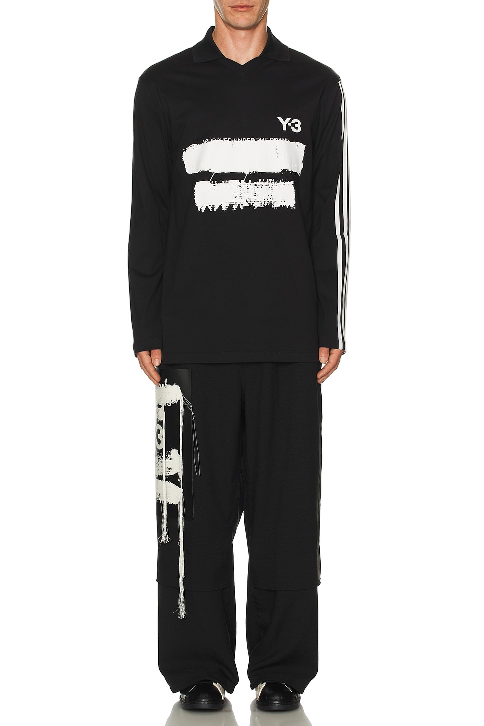 Image 1 of Y-3 Yohji Yamamoto Gfx Logo Tee in Black