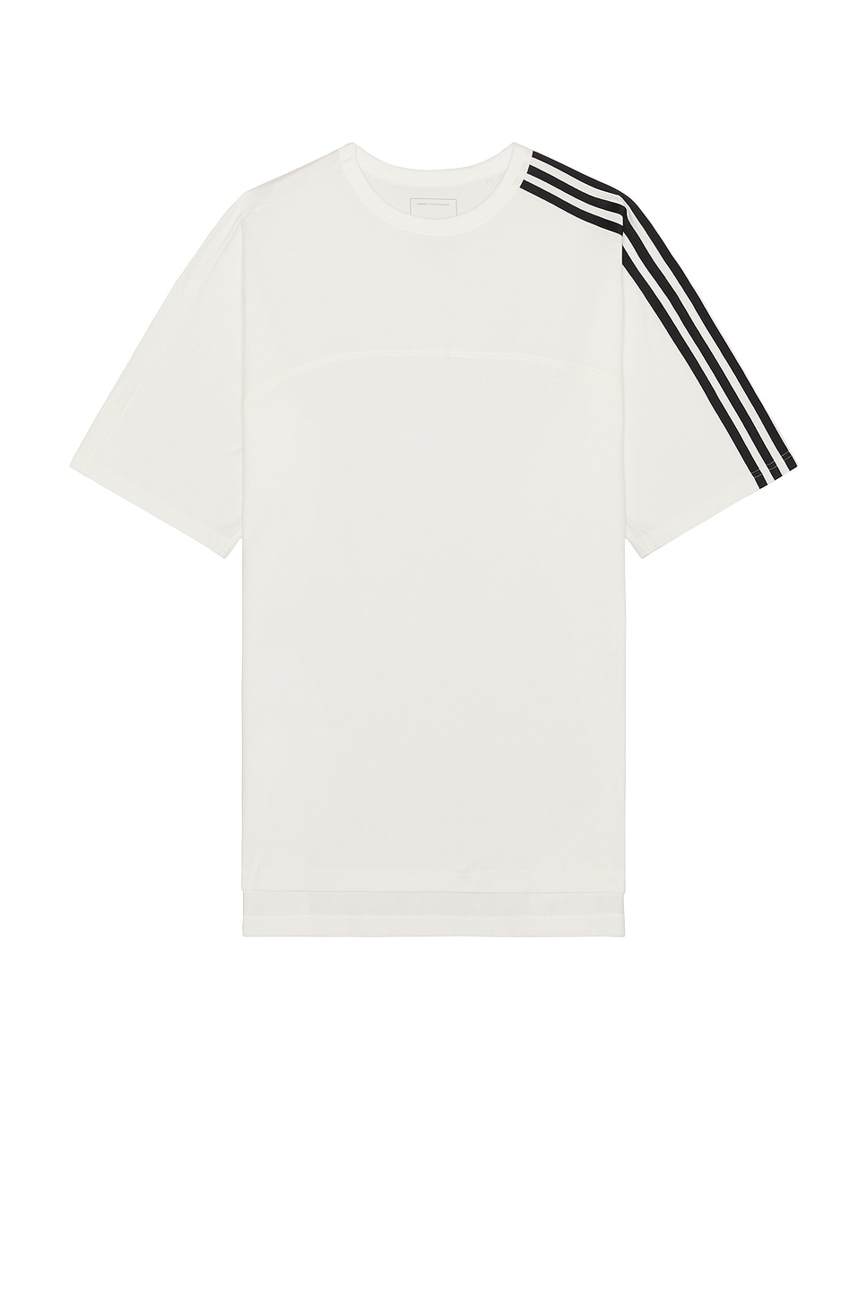 3 Stripe Tee in White in White