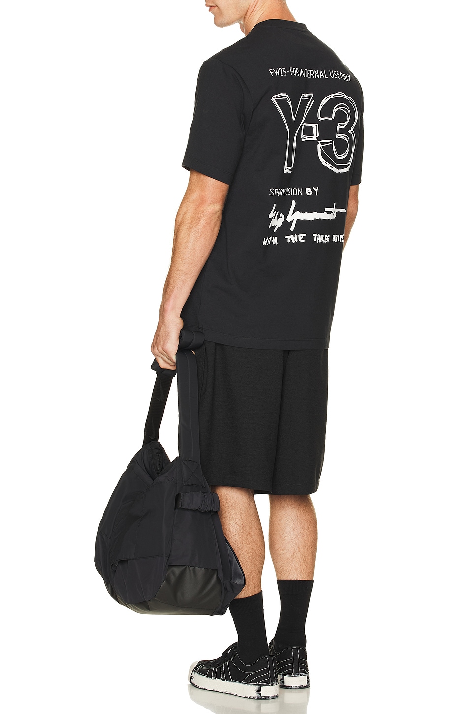 Image 1 of Y-3 Yohji Yamamoto Merch Tee in Black