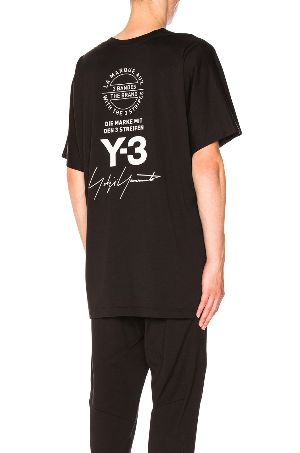 Image 1 of Y-3 Yohji Yamamoto Tee in Black