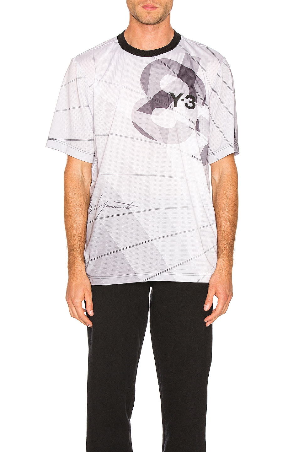 Image 1 of Y-3 Yohji Yamamoto Football Shirt in Parachute Core White