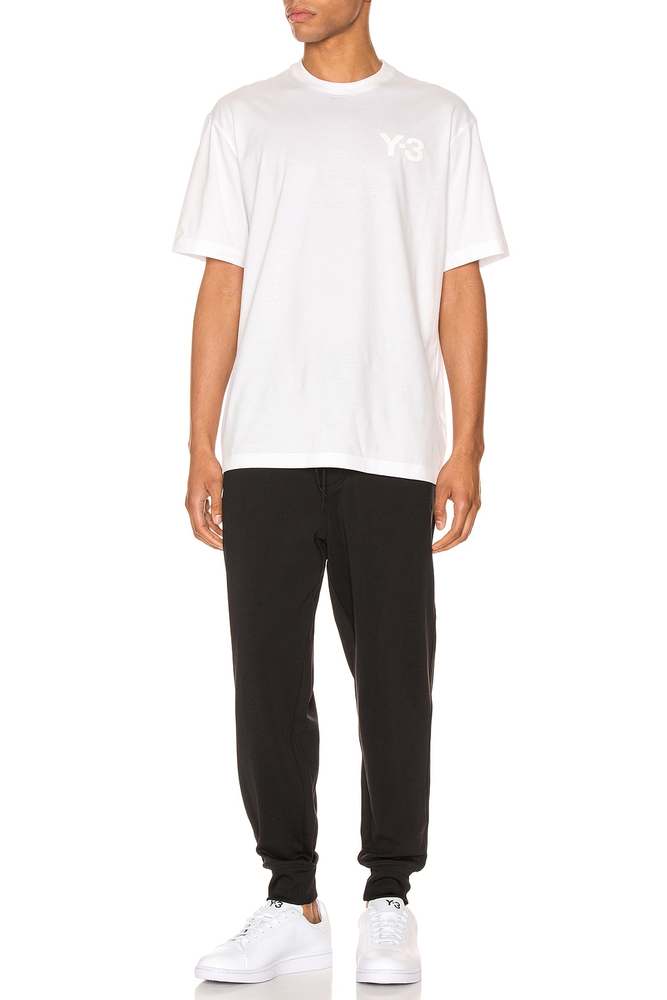 Image 1 of Y-3 Yohji Yamamoto Chest Logo Tee in Core White