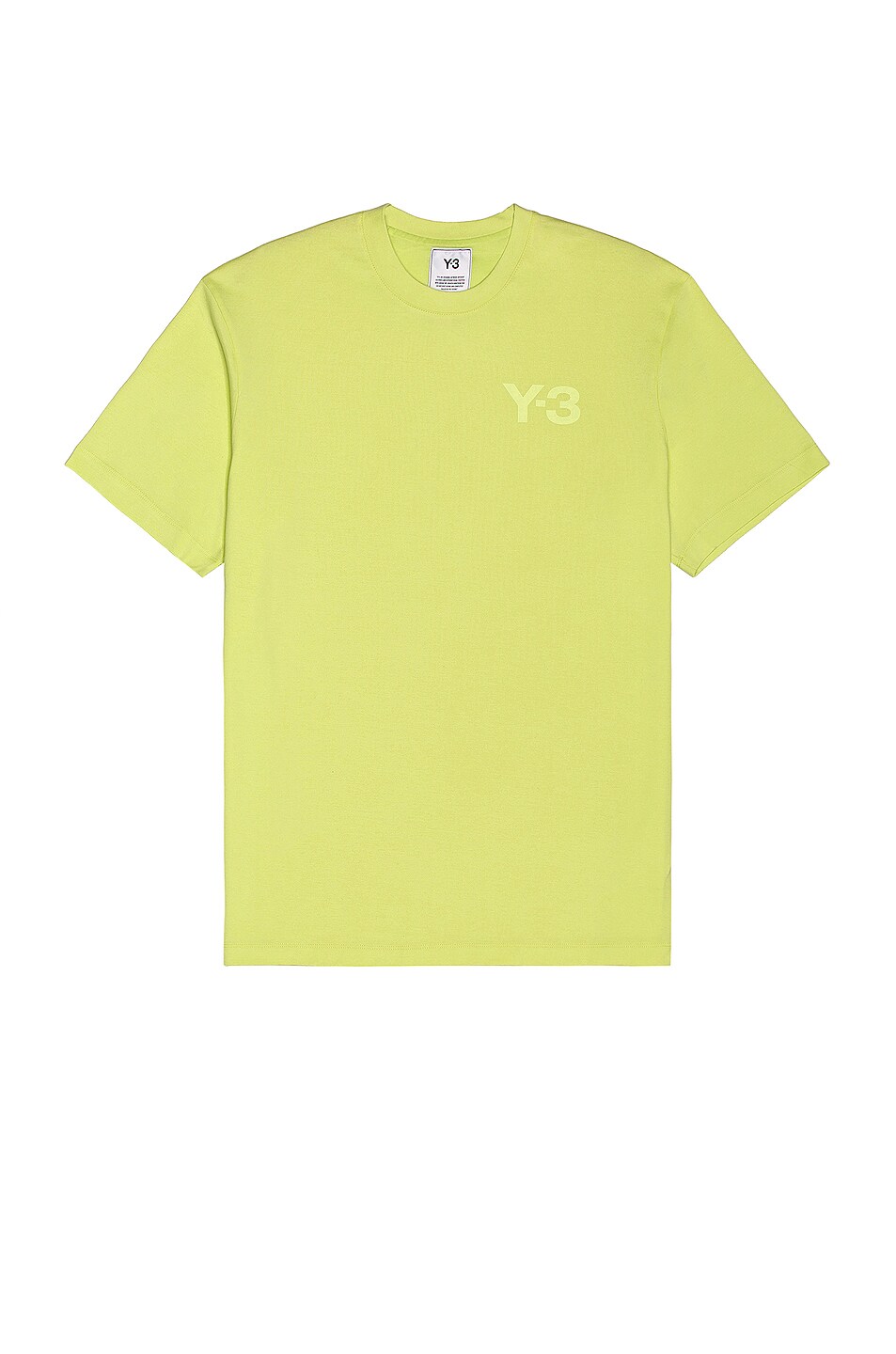 Image 1 of Y-3 Yohji Yamamoto Classis Chest Logo Tee in Semi Frozen Yellow