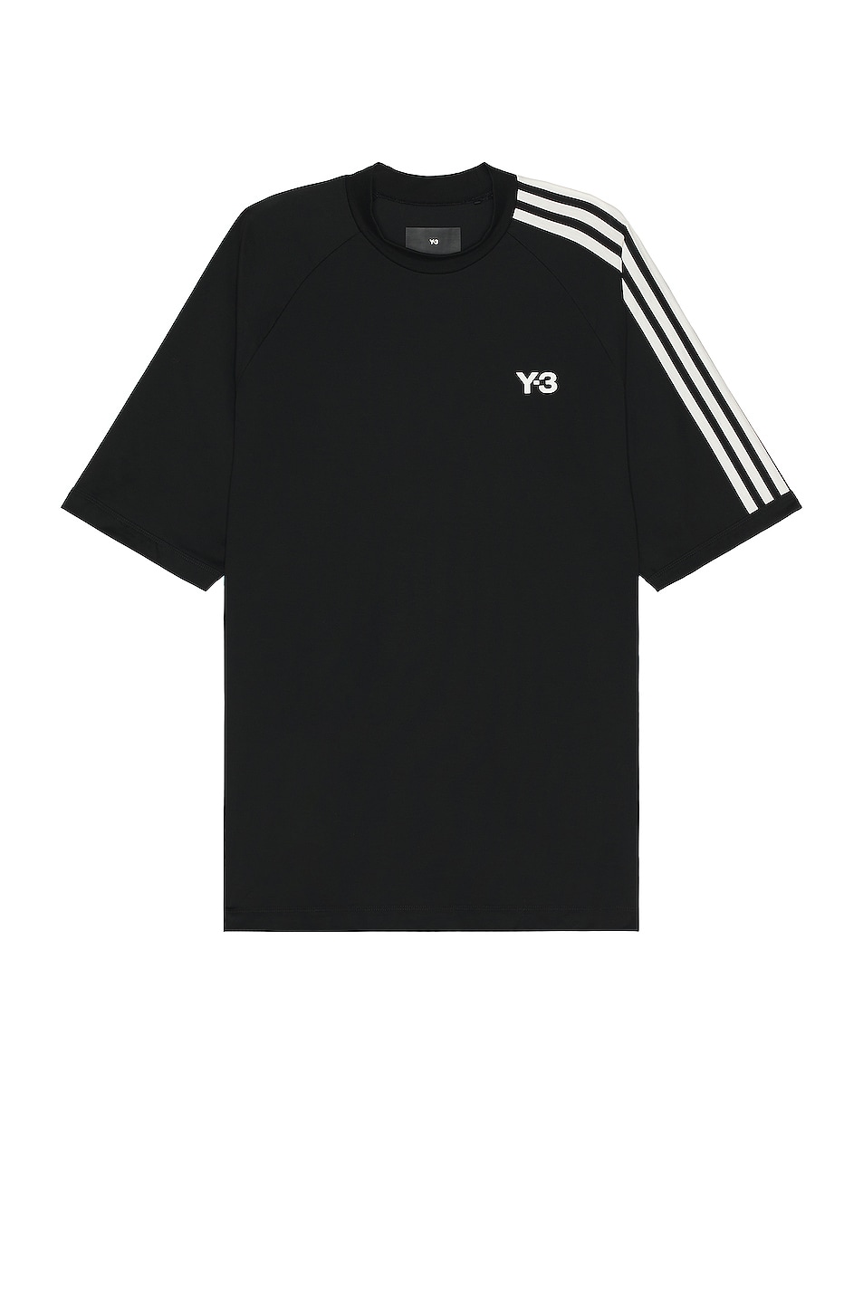 Image 1 of Y-3 Yohji Yamamoto 3 Stripe Tee in Black