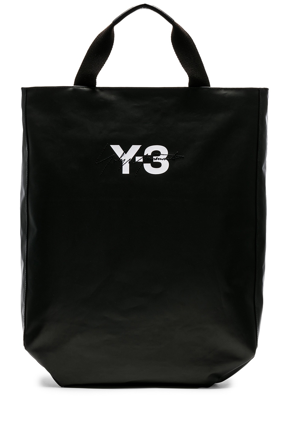Image 1 of Y-3 Yohji Yamamoto Logo Tote in Black