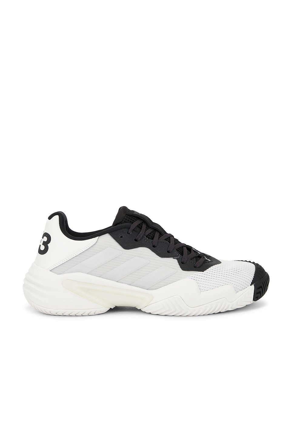 Image 1 of Y-3 Yohji Yamamoto Tennis Capsule Barricade 13 Sneaker in Orbit Grey & Black