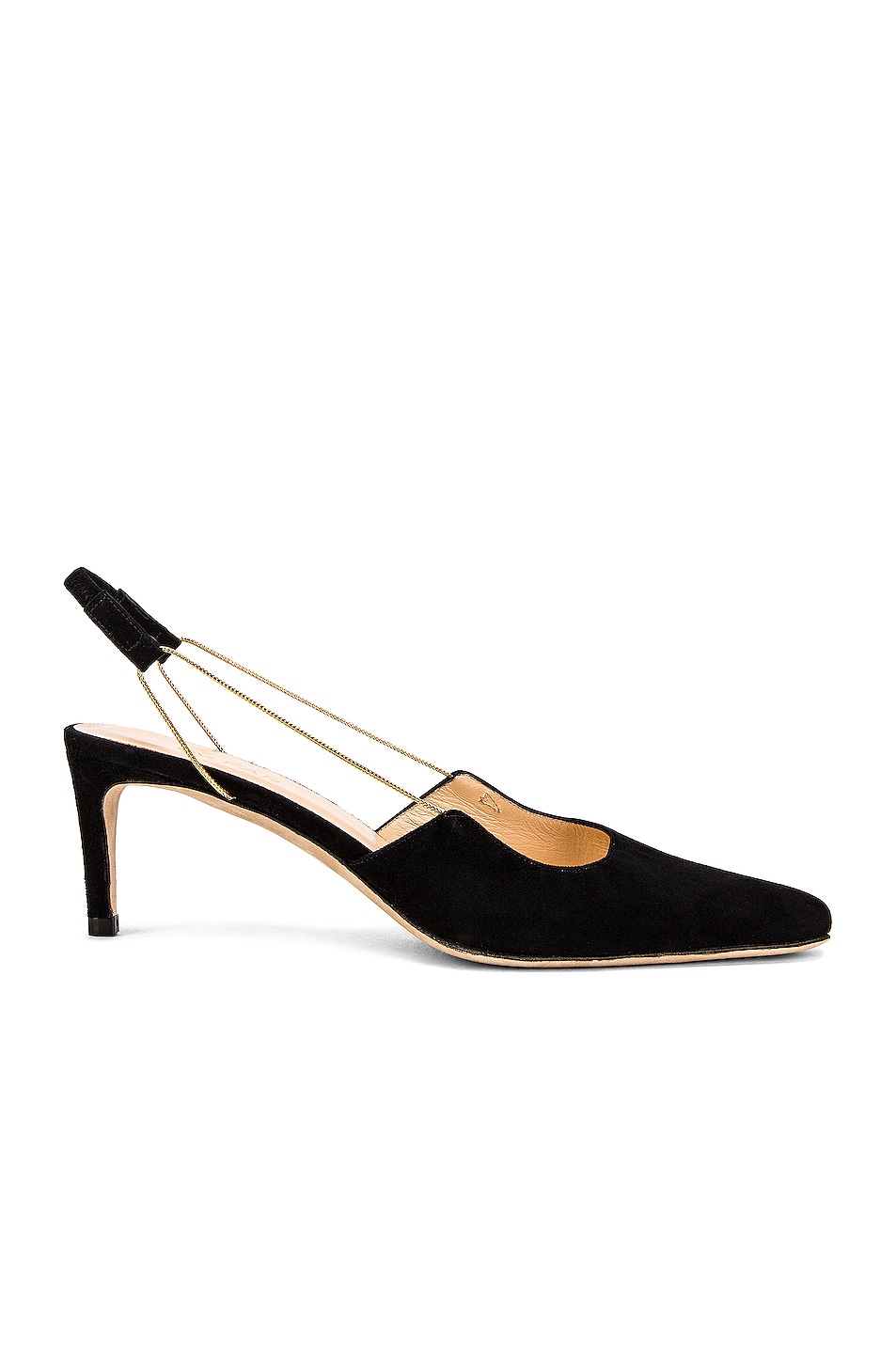 Image 1 of BY FAR Gabriella Suede Leather Pump in Black