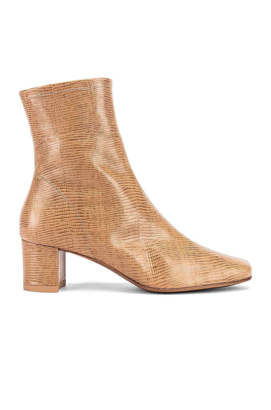 Image 1 of BY FAR Sofia Lizard Embossed Boot in Tan