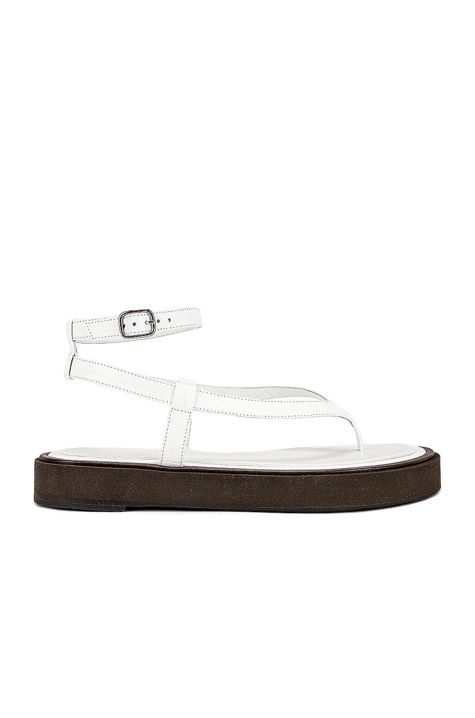 Image 1 of BY FAR Cece Grained Leather Sandal in White