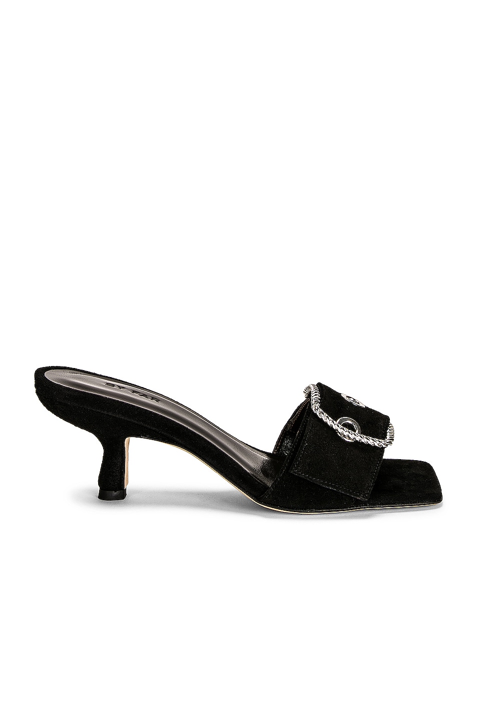 Image 1 of BY FAR Davina Suede Mule in Black