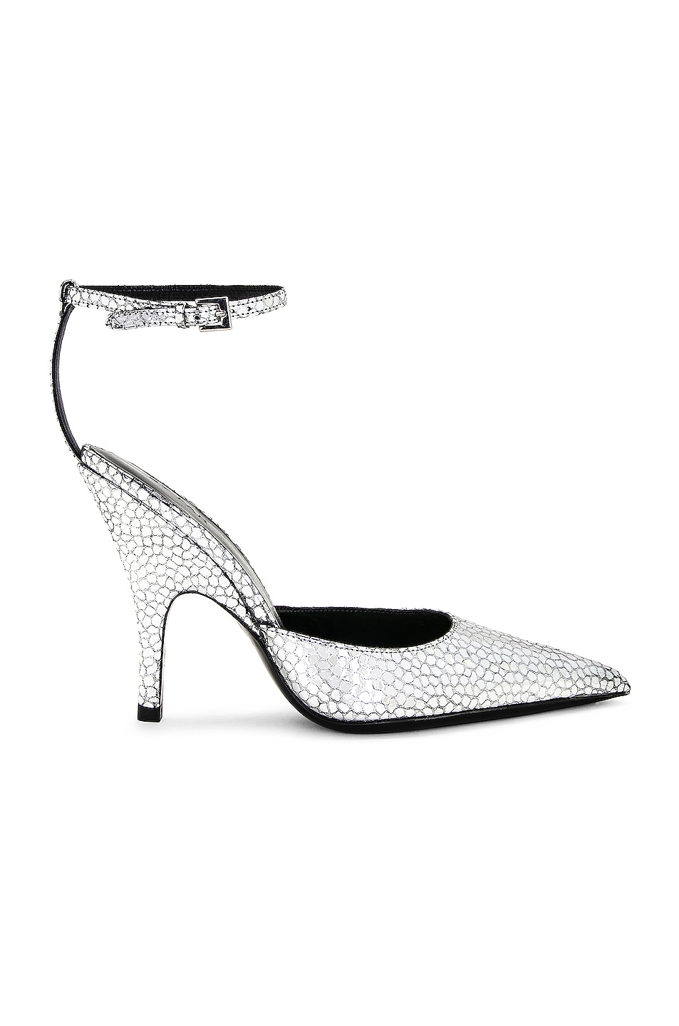 Image 1 of BY FAR Eliza Flagstone Leather Pump in Silver
